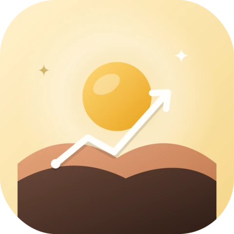Illustration du profil Visionnaire : un soleil levant et une courbe qui monte